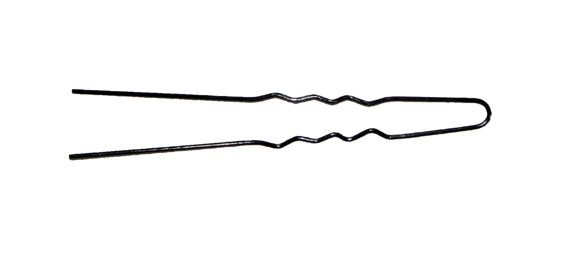 Lockennadeln dünn 55 x 0,6mm schwarz 50Beutel