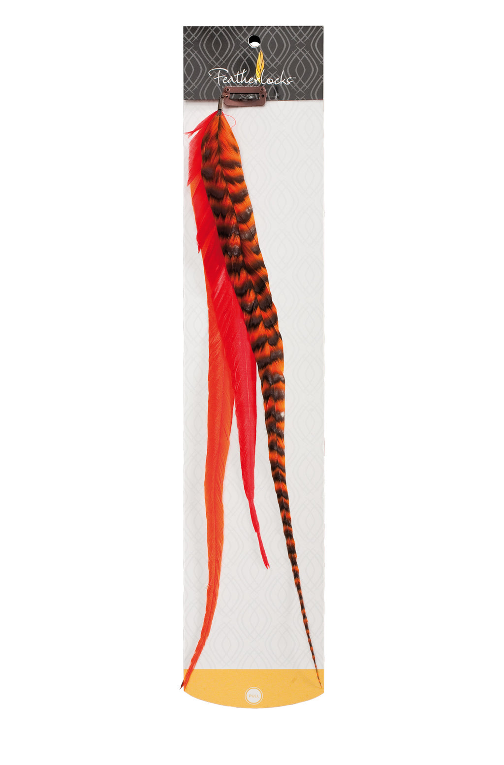 Featherlocks Lava Statement Clips, Clip mit 3 Federn