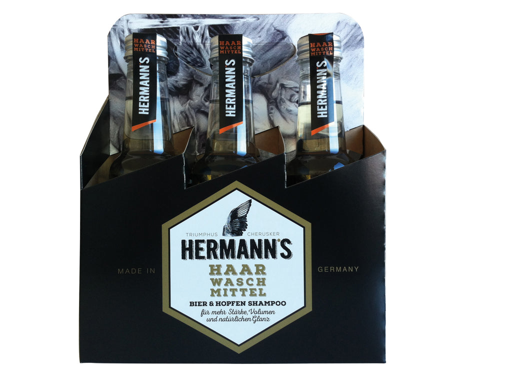 Hermann’s Bier & Hopfenshampoo Sixpack 6 x 250 ml (PET-Flaschen) – Ansicht 2