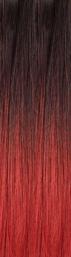 Solutions dark brown/red Echthaar Bicolours 25 cm 10 St