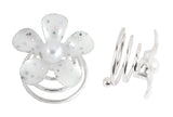 Haarspirale Blume/Glitter/Perle