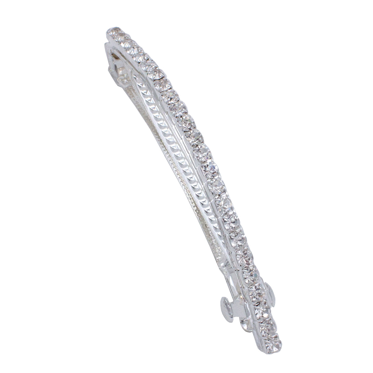 A&A Patentspange 1-reihig Strass schmal