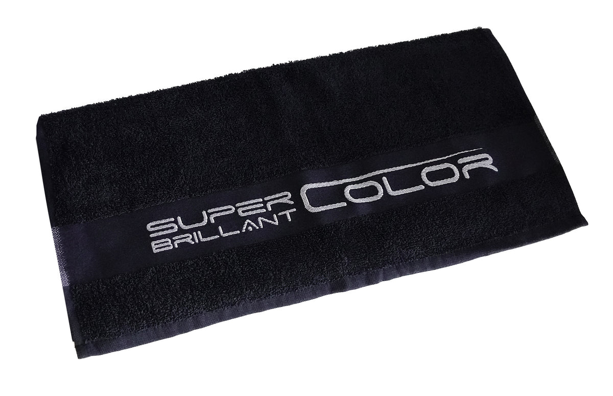 SBC Handtuch schwarz 50x90cm Logo – Ansicht 2