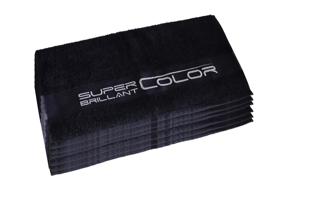 SBC Handtuch schwarz 50x90cm Logo