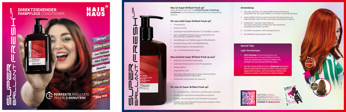 Super Brillant Fresh up Faltblatt 21x21cm