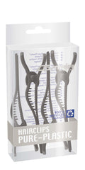 Comair Pure Plastic Haarclips Schwarz 4er Pack