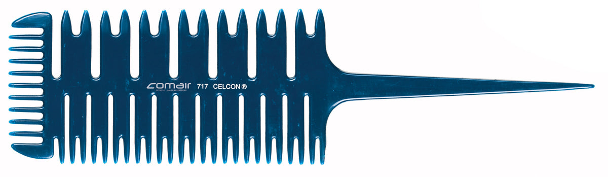 Comair Färbe- und Strähnenkamm 717 Blue Profi Line, 24 cm