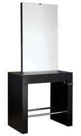 Comair Bedienungsplatz SWISS Doppelplatz, dunkles Holzfurnier, 190,5 x 82 x 48,6 cm – Friseuroutlet