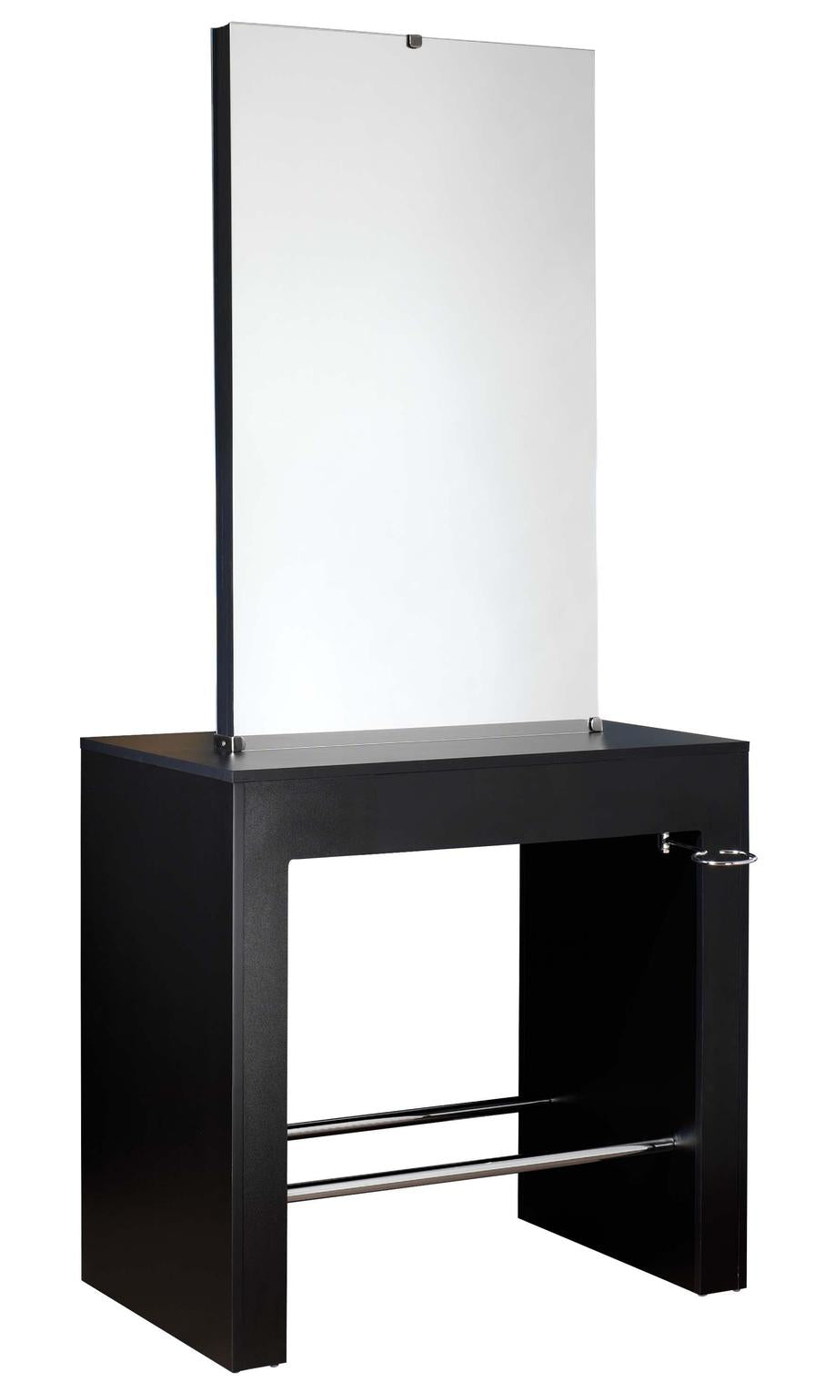 Comair Bedienungsplatz SWISS Doppelplatz, dunkles Holzfurnier, 190,5 x 82 x 48,6 cm – Friseuroutlet