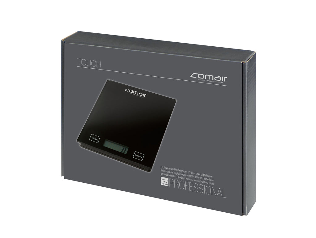 Comair Digitalwaage „Touch“ – ultradünn, 1 g bis 5 kg, 20 × 14 cm, inkl. Lithiumbatterie – Friseuroutlet