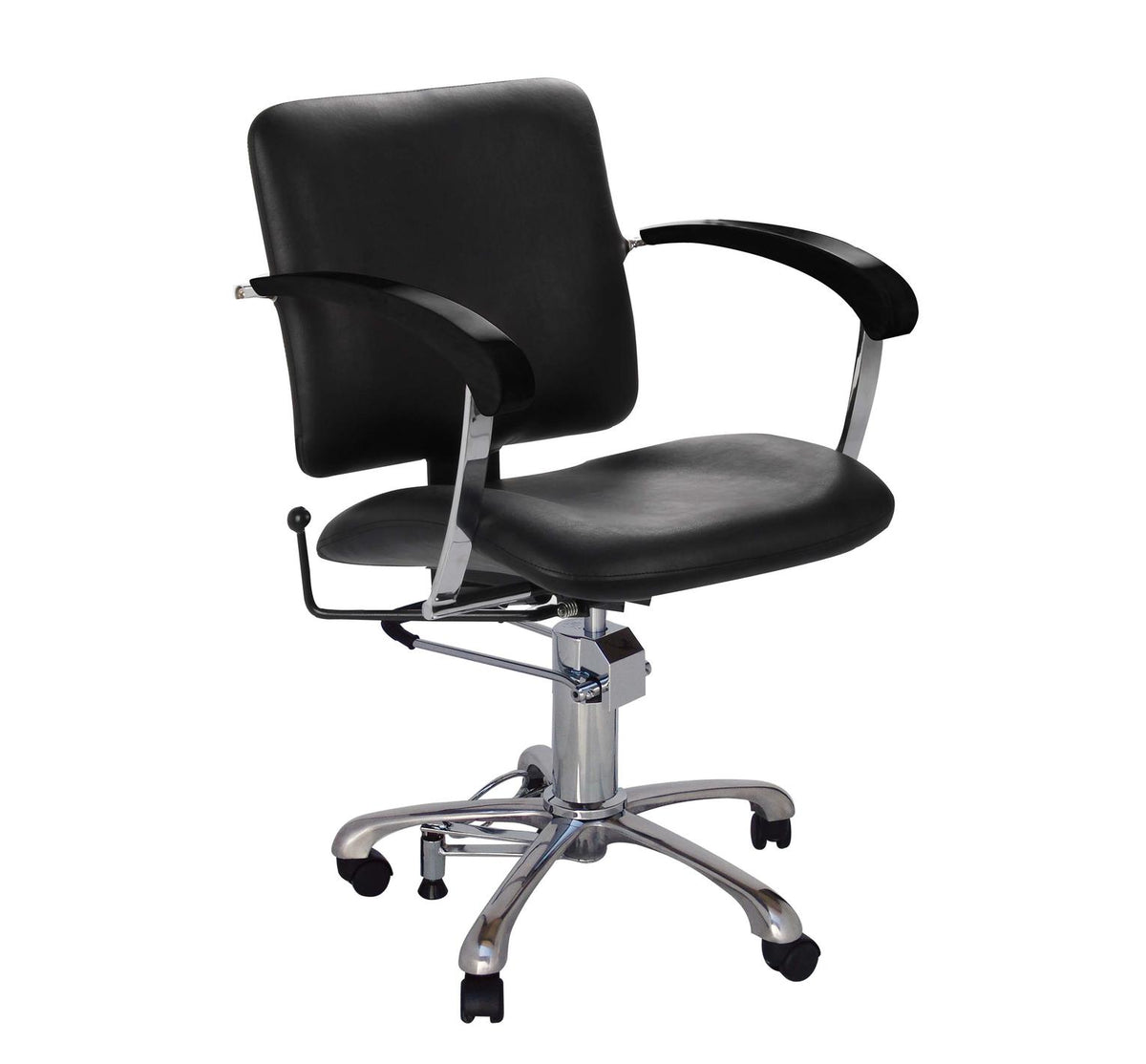 Comair Friseurstuhl London D mit schwarzen Armlehnen