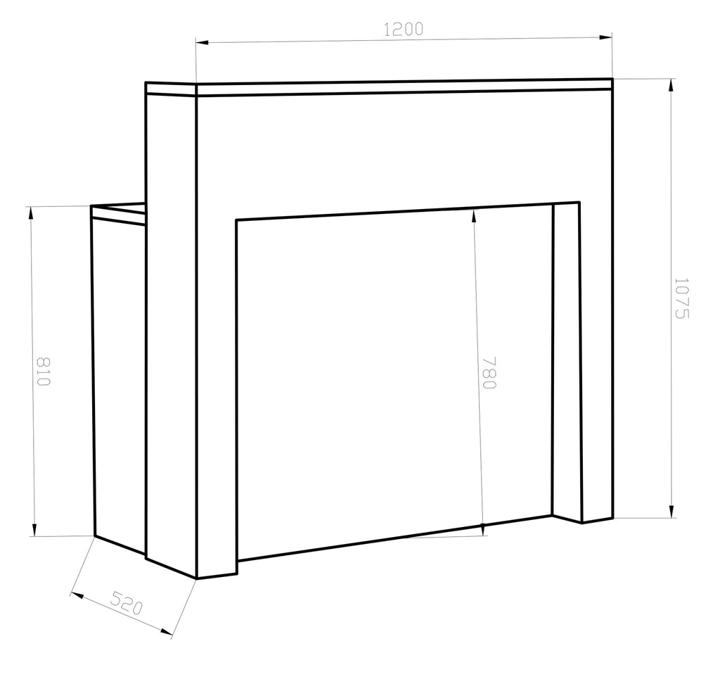 Comair Rezeption Swiss – Empfangstheke aus schwarzem, laminiertem Holz (107,5 × 120 × 52 cm)