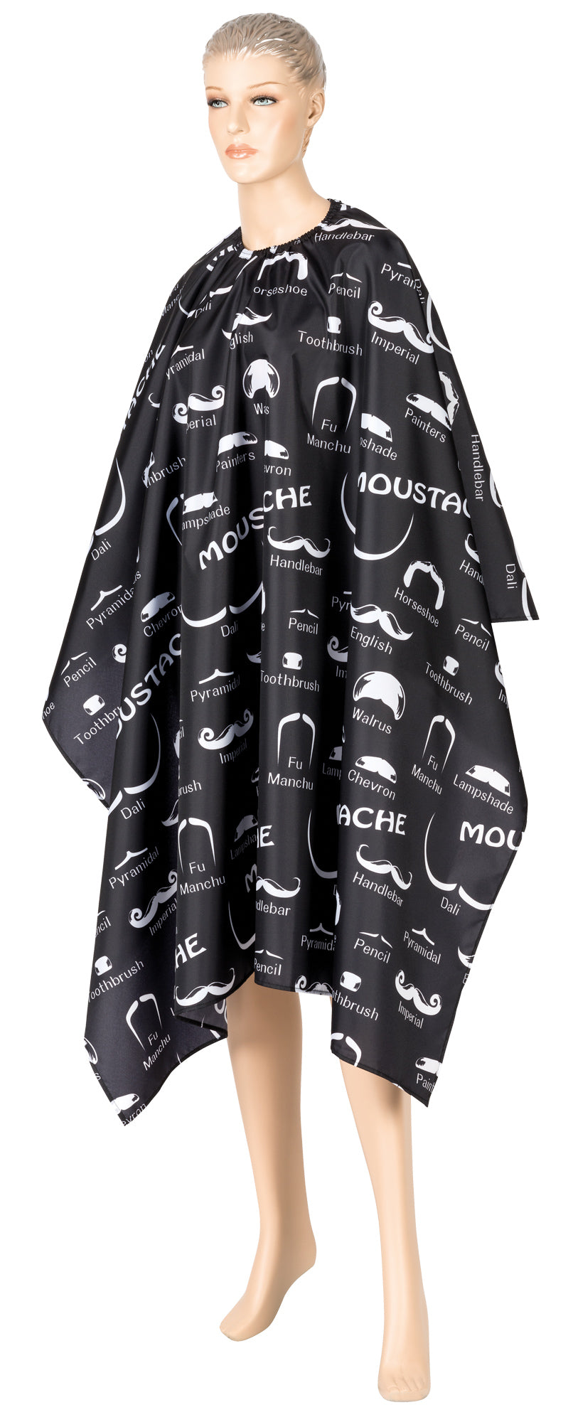 Comair Friseurumhang Moustache, schwarz-weiß, 144 x 140 cm