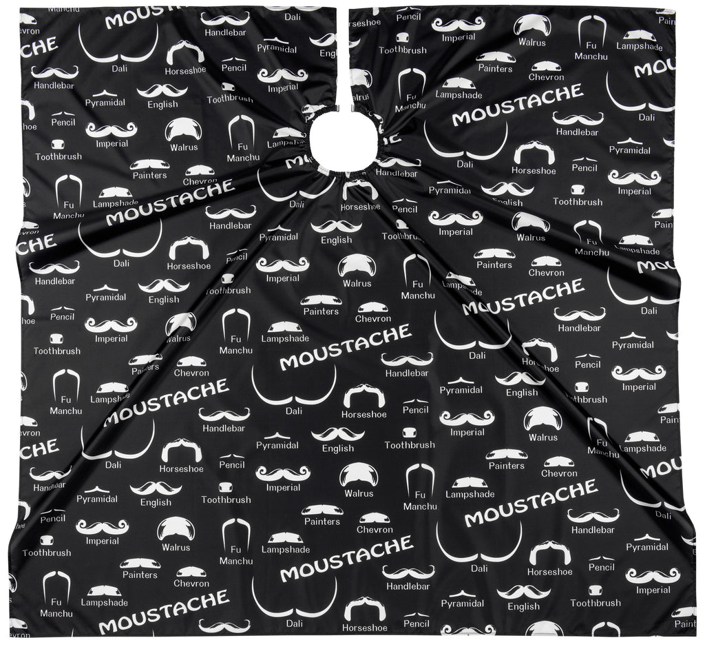 Comair Friseurumhang Moustache, schwarz-weiß, 144 x 140 cm – Ansicht 3
