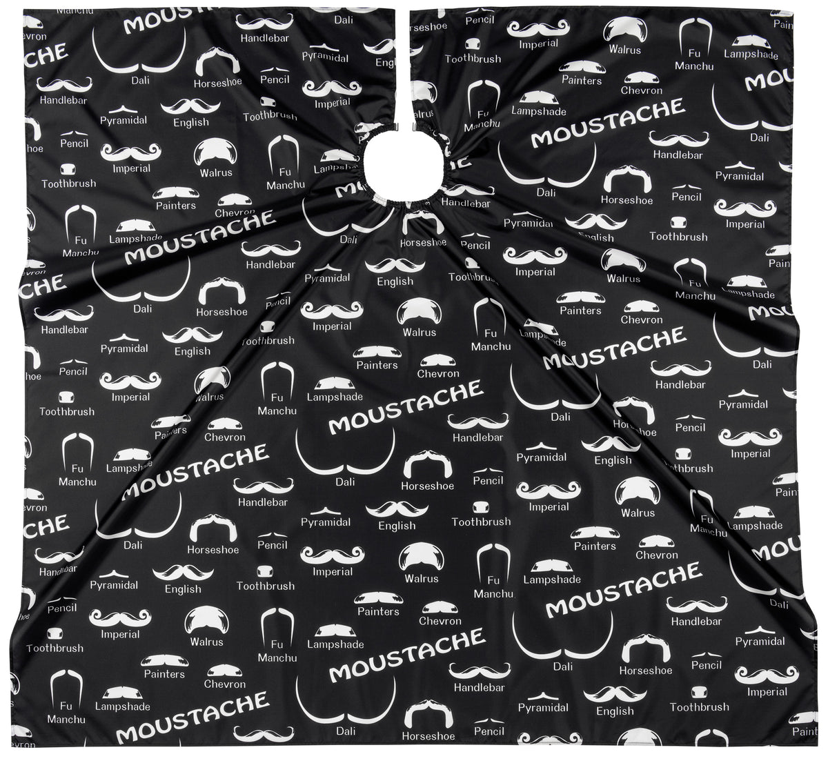 Comair Friseurumhang Moustache, schwarz-weiß, 144 x 140 cm – Ansicht 3