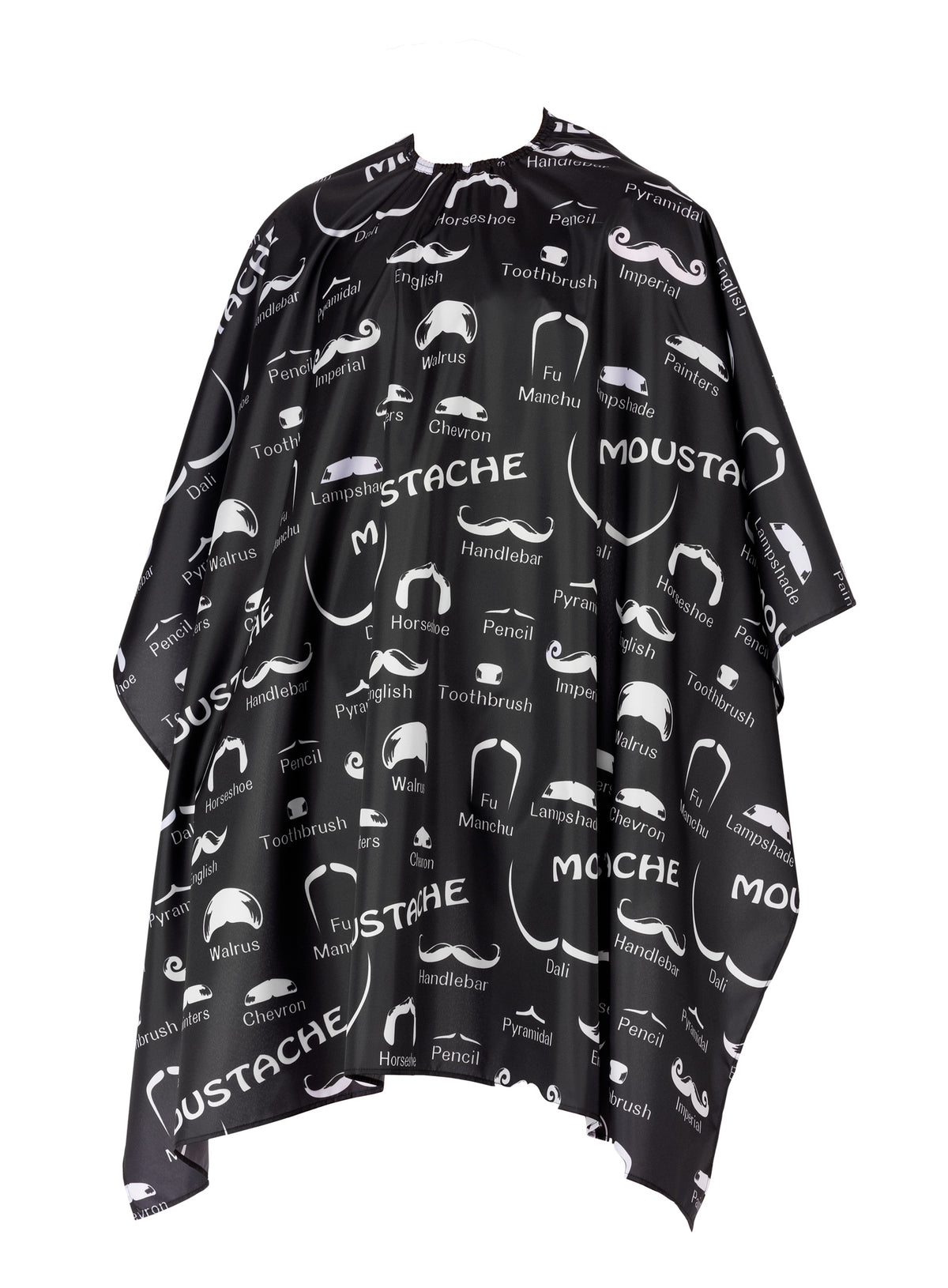 Comair Friseurumhang Moustache, schwarz-weiß, 144 x 140 cm – Ansicht 2