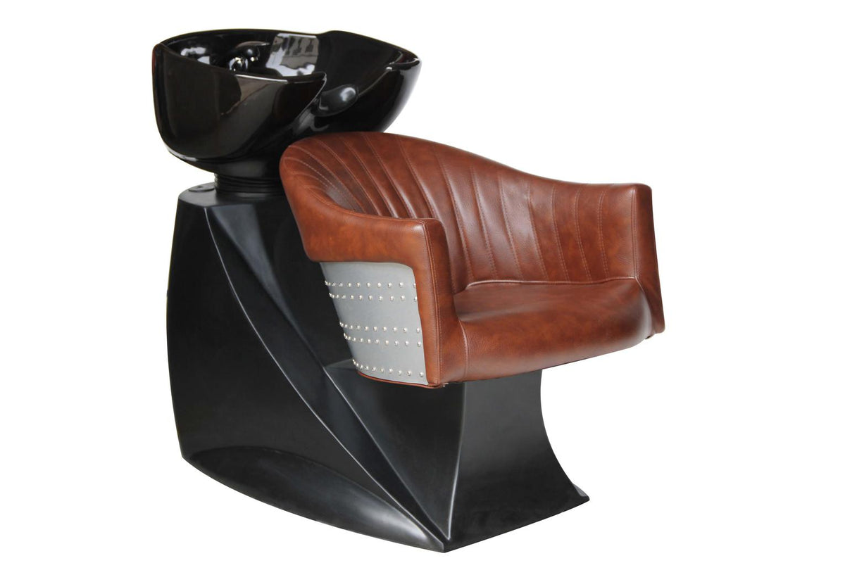 Comair Waschplatz St. Tropez Cognac-Braun mit Schwarzem Becken