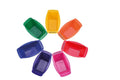 Comair Färbeschalenset Mini Rainbow, 7-teilig, mit Innenskala