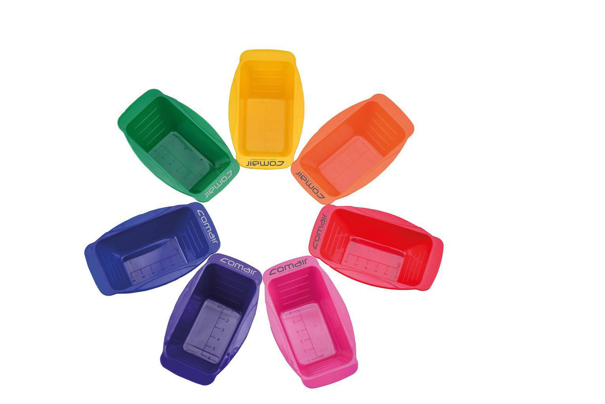 Comair Färbeschalenset Mini Rainbow, 7-teilig, mit Innenskala