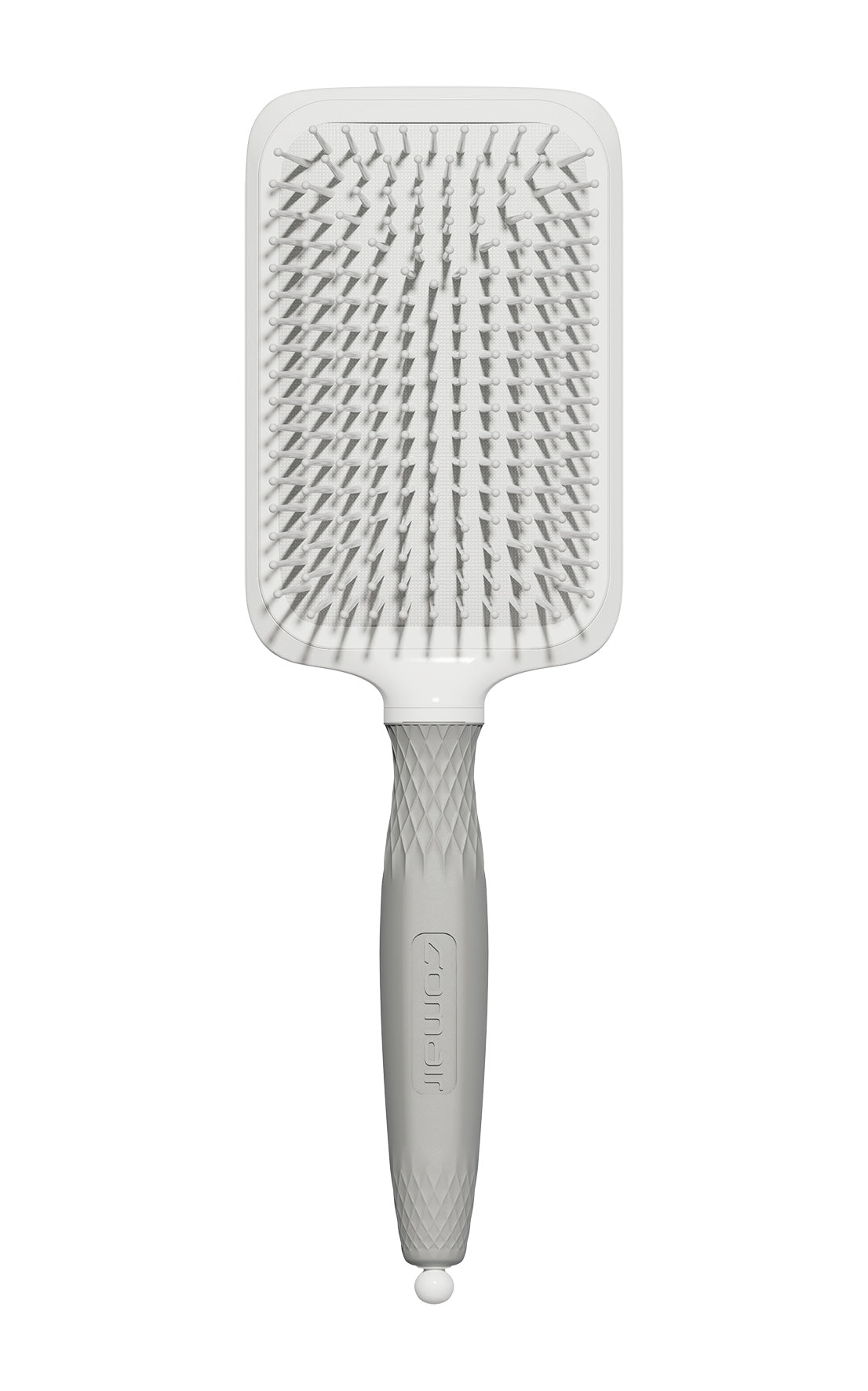 Comair Paddle Brush mit Nylonstiften und Abteilpin in Hellgrau/Weiß