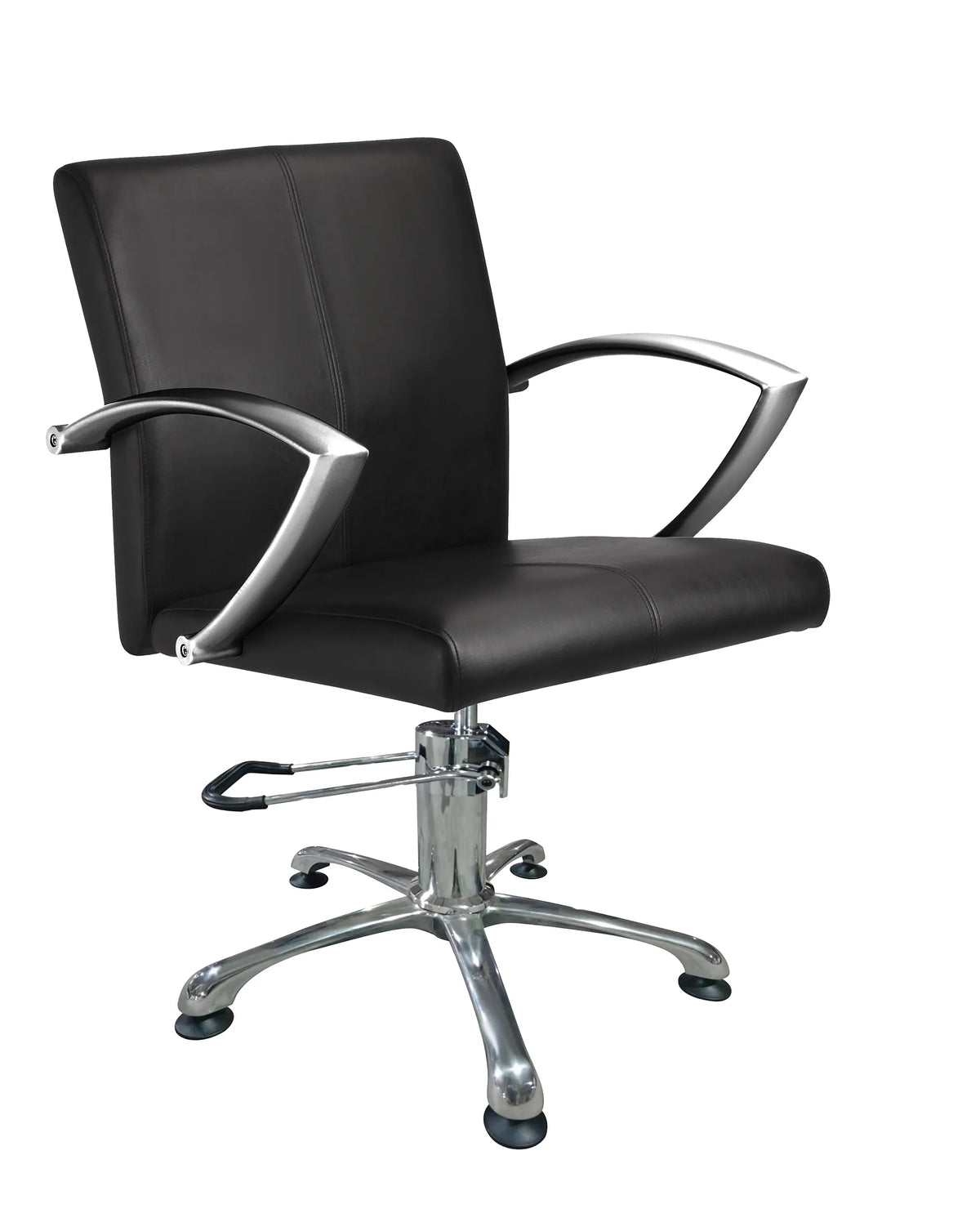 Comair BS Sylt Friseurstuhl schwarz mit arretierbarer Pumpe – Friseuroutlet