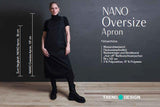 Trend-Design Färbeschürze Nano Oversize schwarz,94x107cm, Hair off Reißverschlusstasche