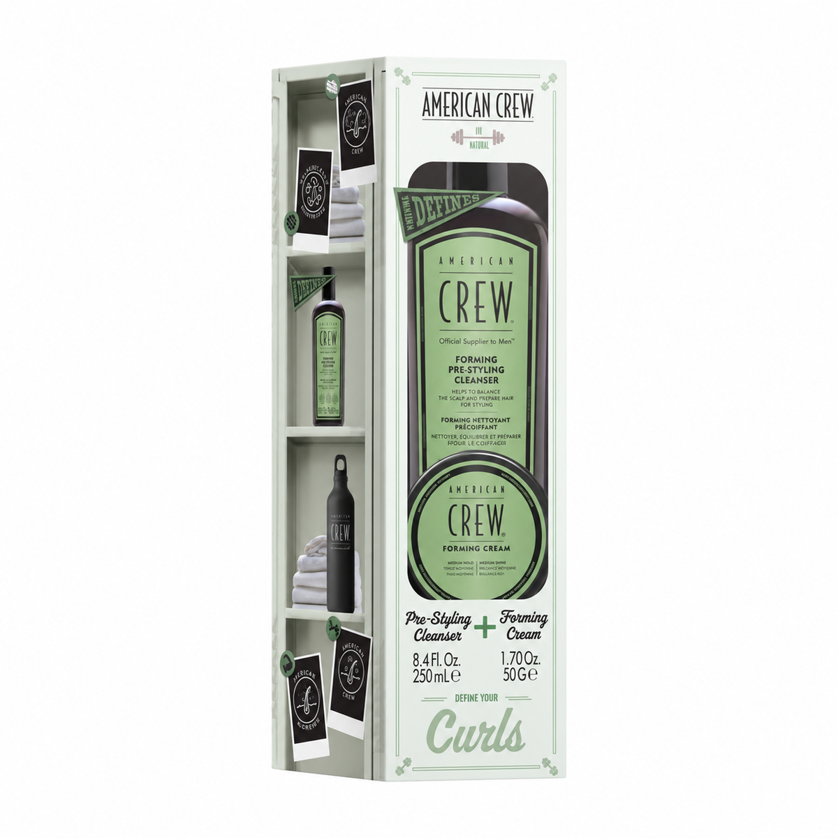 American Crew Men Forming Collection Duo: Pre-Styling Cleanser 250 ml & Forming Cream 50 g