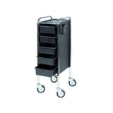 Efalock Piccolo 84/5 Arbeitswagen mit großen Rollen, schwarz
